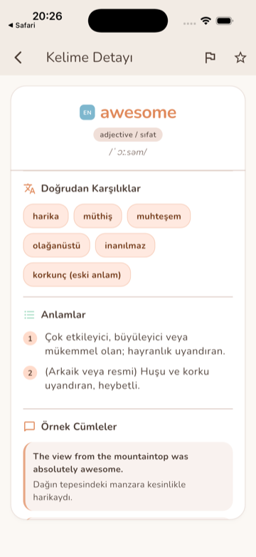 Yapay Zeka Destekli Akıllı Sözlük